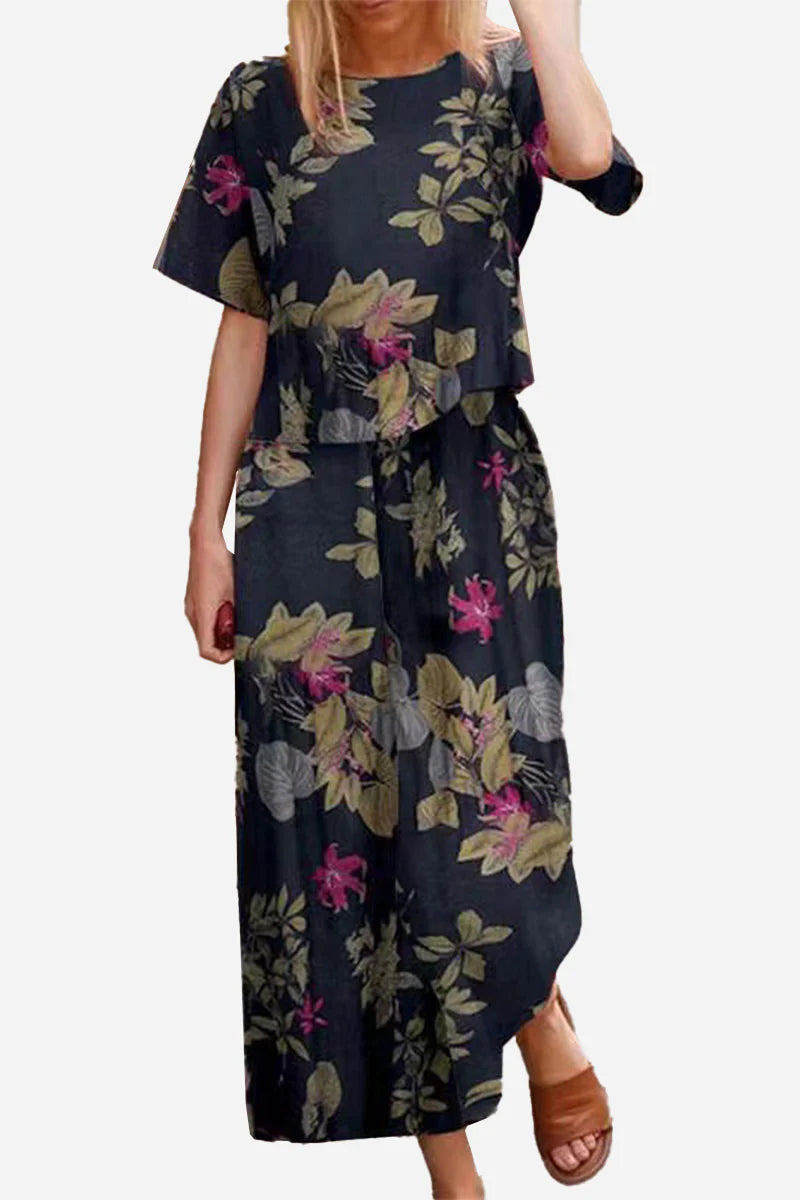 Lightweight Breezy Meadow two-piece set with relaxed fit and natural crumpled texture