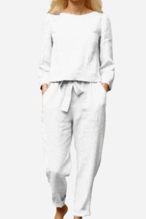 100% Cotton Linen Monochrome Duo Set