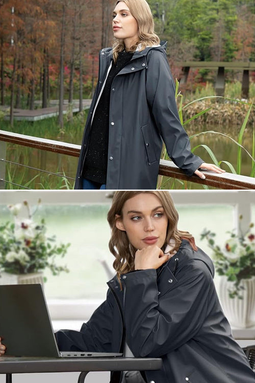 Lightweight Ultra Water-Resistant Long Windbreaker Jacket