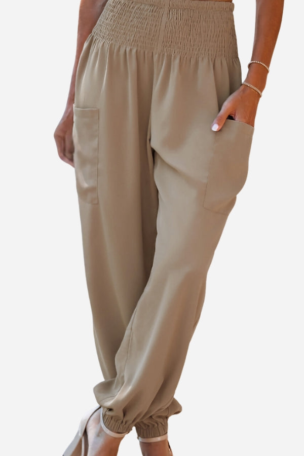 Boho Dreamer High-Waist Elastic Pants