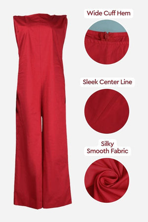 You Are Confident, Established, & Whip-smart: Sleeveless Wide-leg Jumpsuit