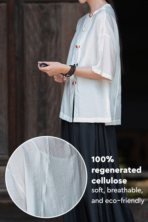 One Size Fits All Eco-friendly Regenerated Cellulose Blouse