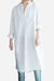 One size pure cotton long shirt with oversized fit and button-front design