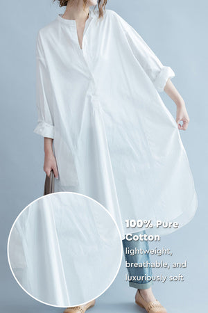 One Size Pure Cotton Long Shirt