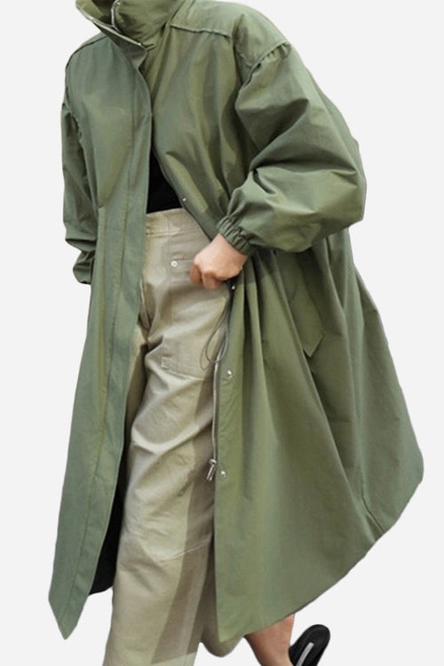 Oversized Cotton Stain-Resistant Travel Coat