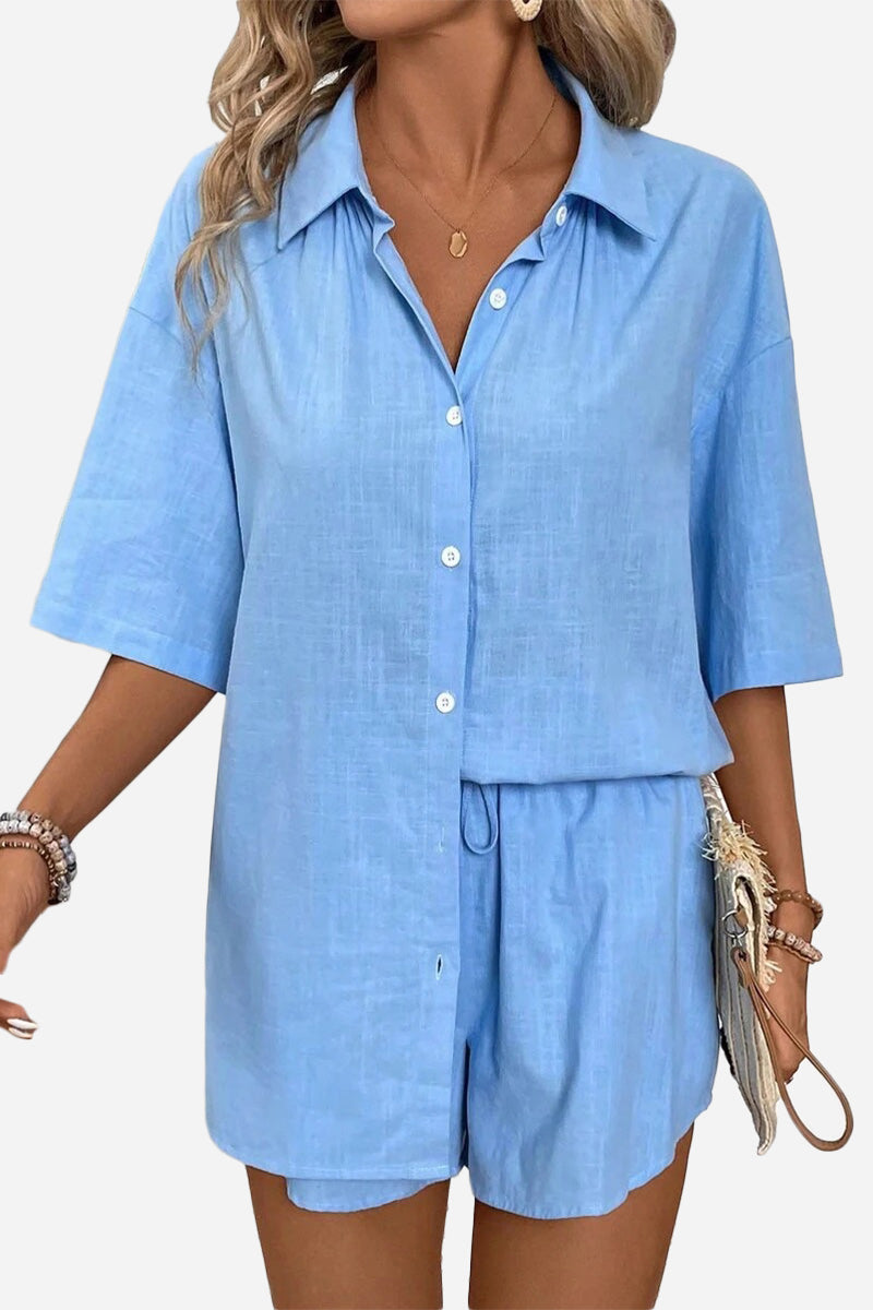 Coastal Linen Cotton Two Piece Set
