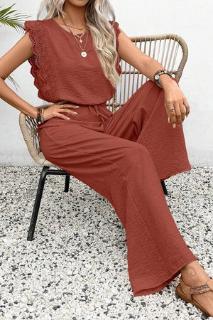 Elegant Two-Piece Set With Lace Detail