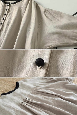 100% Linen Oversized Button-Down Tunic