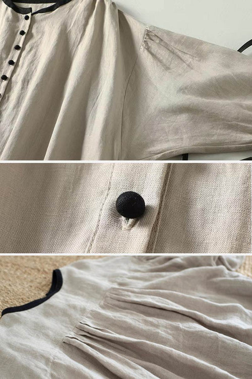 100% Linen Oversized Button-Down Tunic