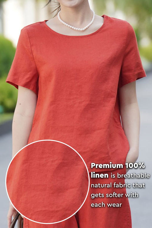 100% Pure Linen Breathable Classic Shirt