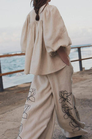 Dolce Vita Cotton Linen Floral Set