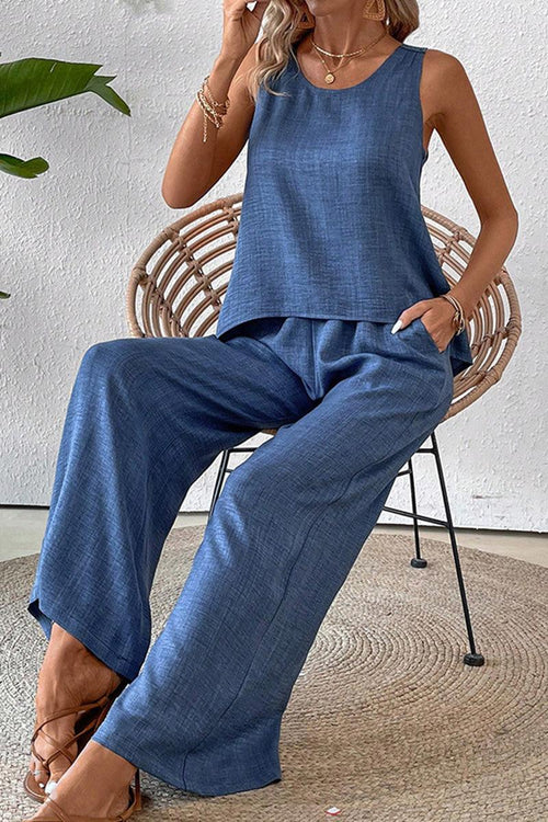Dreamcatcher Crochet-Back Two-Piece Set