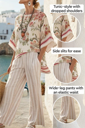 Coastal Comfort Linen Two-Piece Set