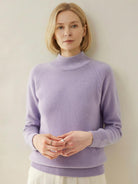 Elegant 100% Italian cashmere sweater with mock-neck and regular fit for lightweight warmth and comfort
