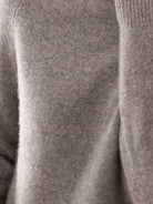 Lightweight 100% Italian cashmere sweater with mock-neck and regular fit for elegant comfort