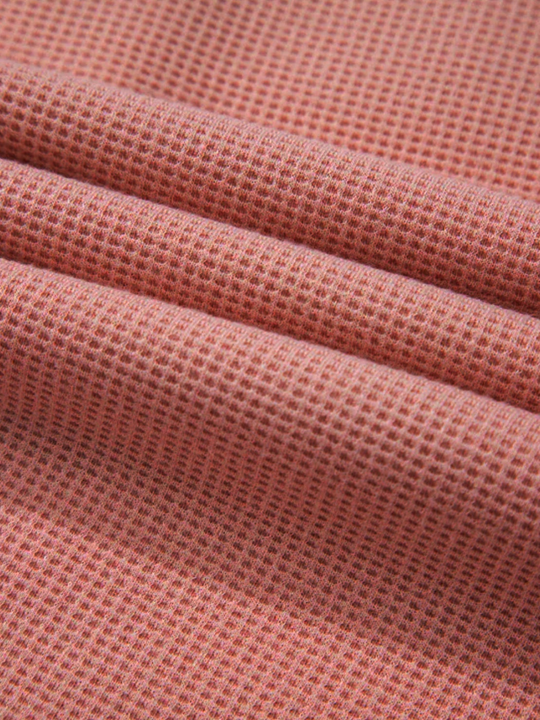 CloudKnit Oversized Hooded Shacket in textured waffle knit with button front and drawstring hood