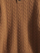 100% wool cable-knit sweater with stand collar and slim fit in soft breathable fabric