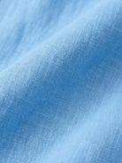 Two-piece cotton linen set with V-neck top and wide-leg elastic waist pants