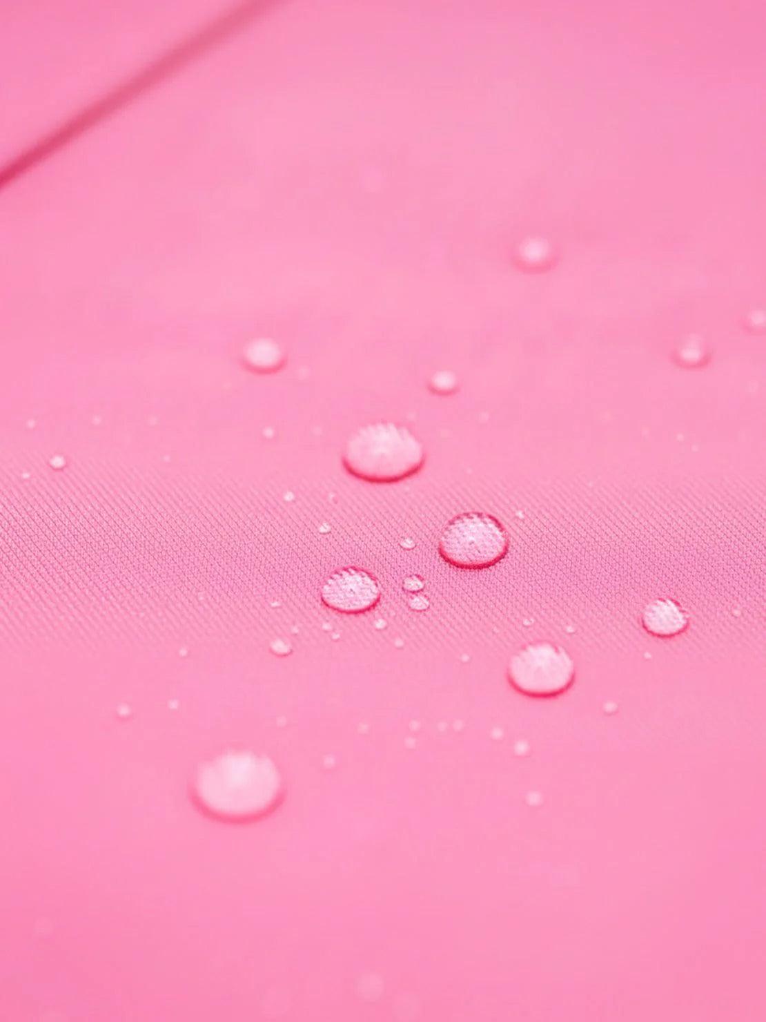 Elegant water-repellent A-line hooded raincoat with matching belt for women