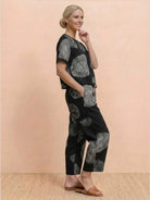 Cotton-linen blend monochrome two-piece set with relaxed fit and breathable natural fabric