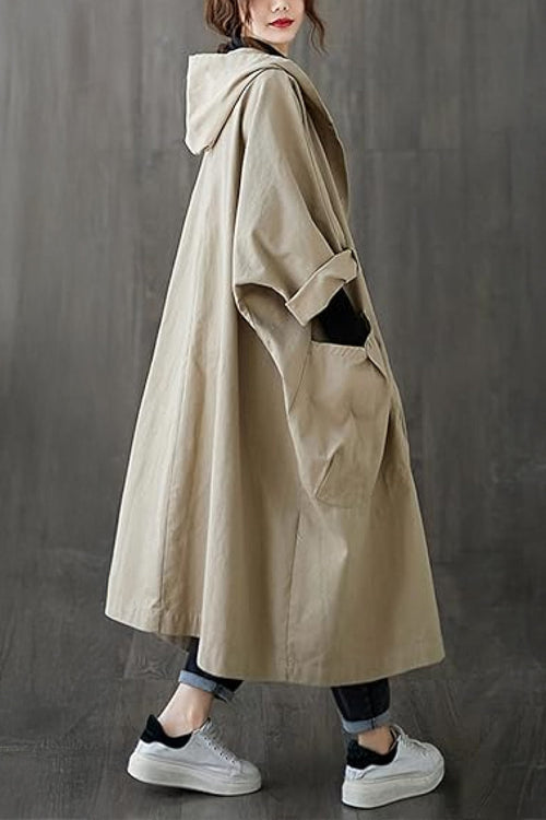 One Size Fits All Oversized Water Resistant Windbreaker Jacket