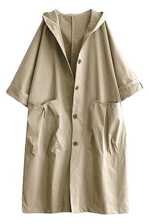 One Size Fits All Oversized Water Resistant Windbreaker Jacket