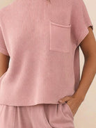 Comfy Couture Knit Sweater relaxed two-piece set in soft knit fabric with matching pants