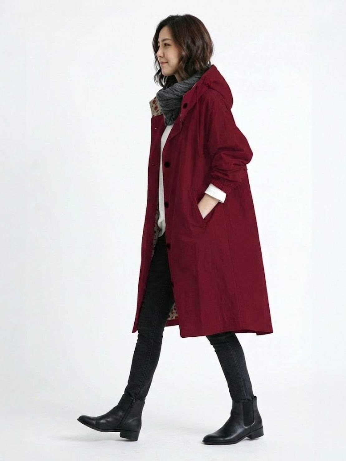 water-resistant oversized hooded windbreaker rain jacket for outdoor activities