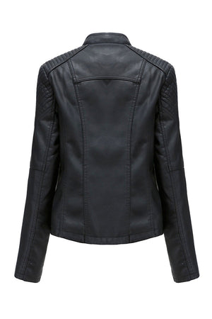 Slim Fit Leather Motorcycle Jacket