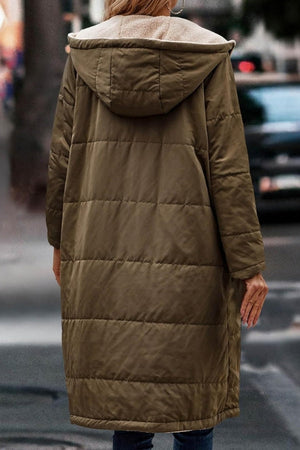 Sherpa-Lined Hooded Teddy Coat