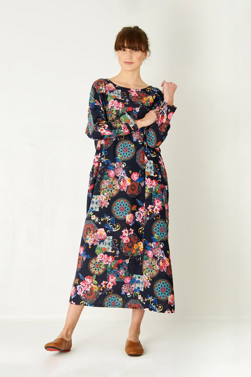 Maxi Floral Dress with Pockets